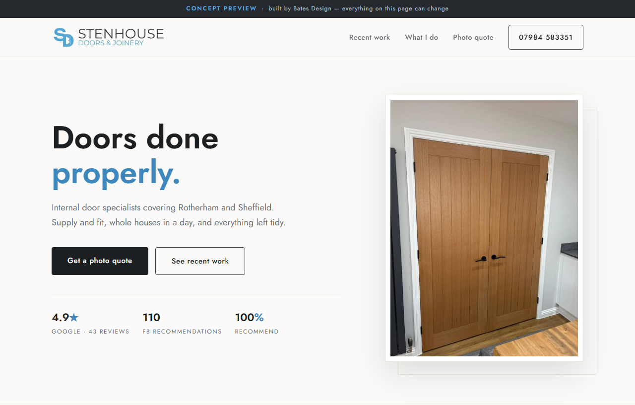 Stenhouse Doors & Joinery site